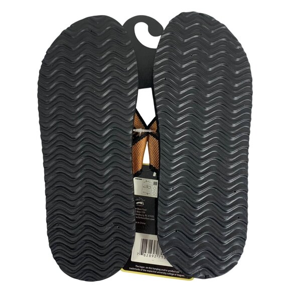 Corgi Print Flip Flops For Bare Feet Originals Black & Orange SZ S Womens 7-8 - Picture 5 of 5